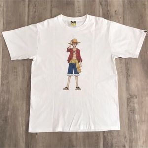 Bape x One piece anime shirt